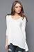 Alternative Apparel The Sam Concave Hem Tee in White,T-shirts for Women