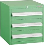 ＴＲＵＳＣＯ　ＬＶＲ型キャビネット　３９２Ｘ４１２ＸＨ４２０　引出３段　ＹＧ　4652339 LVR424YG