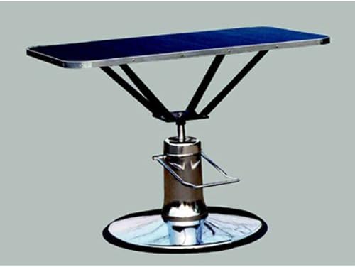 Hydraulic Table 24 x 36 Top / Round Base - Champagne