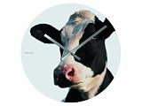 Karlsson Wall Clock Happy Farmers Cow Glass