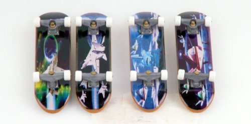 Mini Skateboard Finger Skateboard 96mm 4er Set