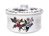 Portmeirion The Holly & The Ivy Covered Casserole 48 Oz - Round Drum Shape