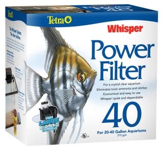 Classic Whisper Power Filter 40 - up to 40 gallons - 210 gph