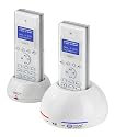 iDECT X2i Twin DECT Schnurlostelefon mit integriertem digitalen Anrufbeantworter und zusätzlichem Mobilteil mit Ladeschale weiß