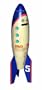 Cool Rocket Retro Space Patrol Tin Toy Rocket Bank Replica