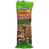 Vitakraft Hamster Whole Grains & Honey Treat Sticks Glazed with Yogurt 2 Pack, 3 Ounce