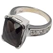 Fashion Ring Sterling Silver Smokeyquartz Jewelry US Size 4.75 (rng355a)