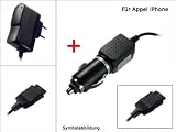 Auto-Ladekabel für Apple iPhone -Black Edition + Reise-Ladegerät