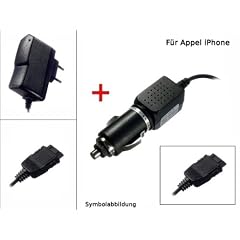 Auto-Ladekabel f�r Apple iPhone -Black Edition + Reise-Ladeger�t