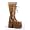 CAMEL-311, 5" Faux Suede Knee Boot in Camel, Size 6
