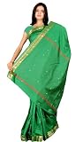 GREEN Exclusive Designer Traditional Ethnic Indian HANDLOOM ART SILK Sari Saree Bellydance