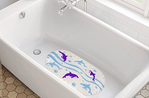 Premium Non-Slip Anti-Bacterial Wear Resistant Bath Mat 27"x15"- Perfect for Bathroom Safety, Kids' Fun &amp; Vibrant Home