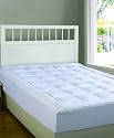 Pike Street 300-Thread Count Windowpane Cotton Overfilled Pillowtop Queen Mattress Pad
