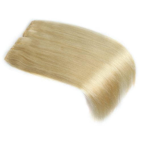 Angel_Halo 60 Platinum Blonde 2Bundles Remy India Human Hair