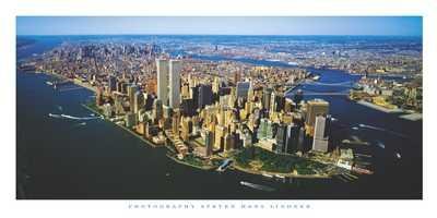 Cover image : Aerial View Of Manhattan by Steven Lindner - Fine Art Print / Poster - 39.50 x 19.75