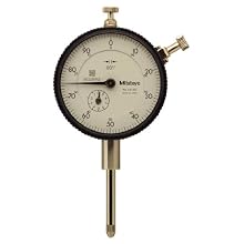 Mitutoyo Dial Indicator, Inch, #4-48 UNF Thread, 0.375" Stem Diameter