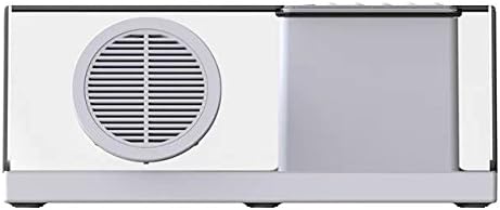 Blue Melody USB Portable Bluetooth Stereo Speaker with Enhanced Bass Resonator, FM Radio, Built-in Mic, LED Display, clock, white