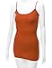 RT1002 Ladies Adjustable Spaghetti Strap Basic Long Cami Tank Top Rust S