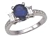 0.45 cttw Genuine Sapphire Engagement Ring - 14kt White Gold LIFETIME WARRANTY