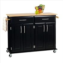 Hot Sale Home Styles 4528-95 Dolly Madison Kitchen Cart, Black Finish