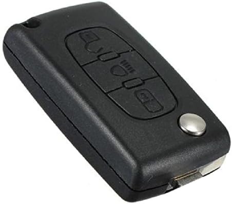 New Uncut Flip Transmitter Remote keyless entryt Key Case Shell For Entry Key Remote Fob Shell Case 3 Button for CITROEN C2 C3 Peugeot No chips Inside