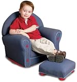 Product details for Denim Rocker with Ottoman Set By KidKraft
