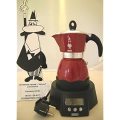 Bialetti Espressokocher elektrisch Easy Timer 3 Ta. Bordaux Neu, B-Ware