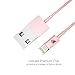 Dreo 3-Feet 8 Pin to USB SYNC Lightning Cable for iPhone 5/5s/5c/5se,6/6s,6/6s Plus,iPod,iPad Mini,iPad,iPad Air - 3 Pack - Rose Gold (MFI Apple Certified)