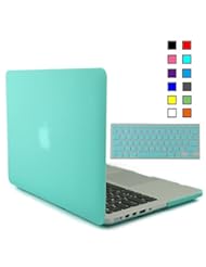 Personal Computer: iBenzer? - 2 in 1 Multi colors Soft-Touch Plastic Hard Case Cover & Keyboard Cover for Macbook Pro 13 with retina display, Turquoise MMP13R-TBL+1 - iBenzer