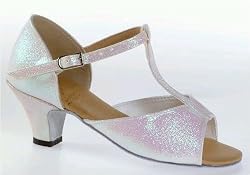 118S Blossom Girls' Sandal with a 2" Spanish Heel in Pink Ice (sizes Girls' 1 - Women's 8)
