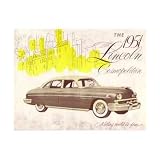 1951 LINCOLN COSMOPOLITAN Sales Brochure Book by Lincoln
