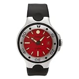Movado Men's 2600012 Series 800 Black Thermoresin Strap Red Dial Watch