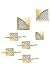 14K Solid Gold Men's Sparkling Diamonds Cufflinks, Tie Tac and St Set