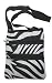 Small Hipster Cross Body Bag Purse Black and White Zebra Print