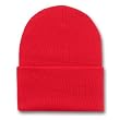 Blank Long Cuff Beanie - Red