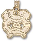 Chicago Blackhawks "C" Logo 5/8" 14K Charm/Pendant