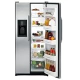 GE: GSH22JSX 22.0 cu. ft. Side-by-Side Refrigerator with 4 Glass Shelves Including 2 Spill Proof, A