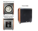 Acoustic Audio HD-SUB10 600 Watt 10 Inch High Definition Series Powered Subwoofer (Cherry Finish)