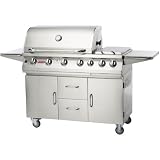 Bull Premium 7-burner Stainless Steel Natural Gas Grill On Cart