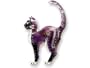 Purple Princess Cat Sterling Silver and Enamel Pin by Zarah