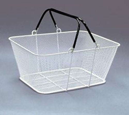 New Lot of 12 White Wire Mesh Retail Shop Shopping Basket Cart