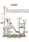 Go Pet Club Cat Tree Condo Furniture, 108-Inch, Beige