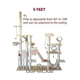 Go Pet Club Cat Tree Condo Furniture 108-Inch Beige