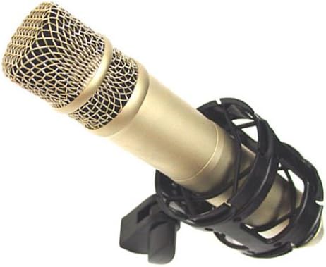 Black Nylon Microphone Shock Mount w/ Rubber Isolated Suspension - Large