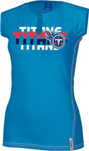  Tennessee Titans Ladies / Womens Astronomy Split Neck Top