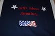 Embroidered God Bless America T with USA patch Adult-M