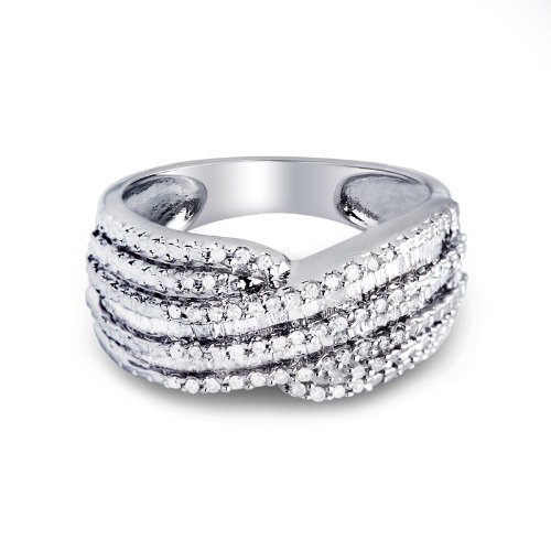 14k White Gold Engagement Band Round Diamond Ring ( 1/2 ctw , G Color, SI2 I1 Clarity) 41PSuOW2wWL 14k White Gold Engagement Band Round Diamond Ring ( 1/2 ctw , G Color, SI2 I1 Clarity)
