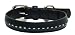 Small black leather collar skillfully sewn by hand