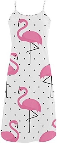 High Quality Flamingo Summer Women's Sleeveless Slip Dress Sundress