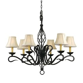 AF Lighting 6729-6H Candice Olson Simplicity 6 x 60-Watt Light Candle Base Chandelier, Oil... by AF Lighting